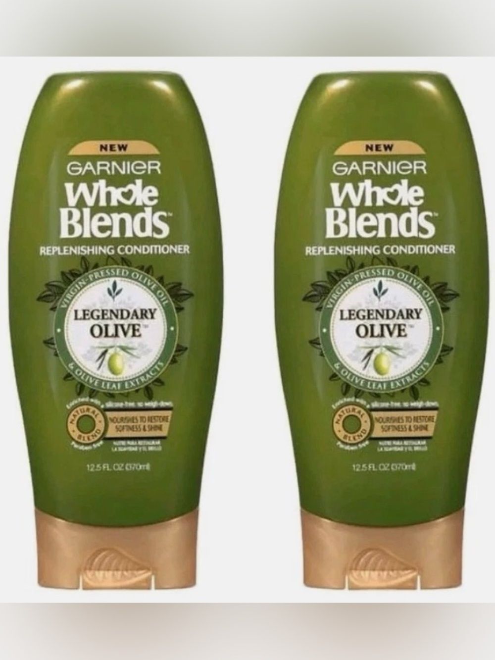 NWT 2 Garnier Whole Blends Replenishing Conditioner Legendary Olive 12.5 Oz each
